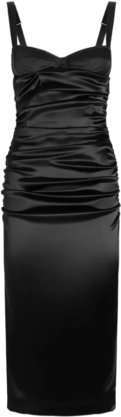 ruched satin dress