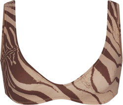 Skims Women's Brown Plunge Bikini Top