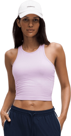 lululemon Women's Purple Ebb To Street Cropped Racerback Tank Top