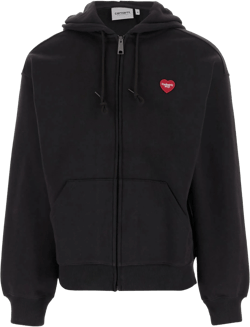 Carhartt Women's Black Hooded Heart Ii Hartt Sweat Jacket