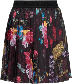 Versace Jeans Couture Women's Red Floral-Print Pleated Skirt