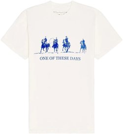 One Of These Days Men's White Team Logo Tee