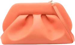 THEMOIRÈ Women's Orange Vegan Fabric Clutch Bag