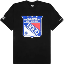 Neighborhood Men's Black Skull-Logo Graphic Tee