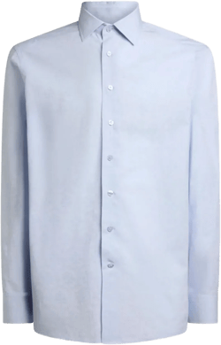 Etro Men's Blue Jacquard Floral Shirt