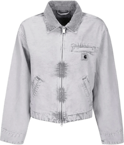 Carhartt Women's Gray W' Emery Zip-Front Cropped Jacket