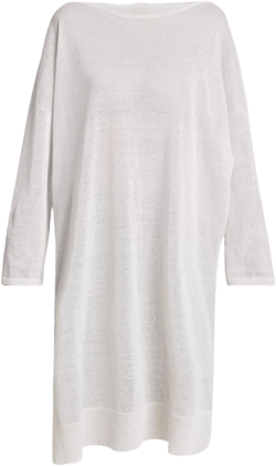 Alaïa Women's White Silk Linen Tunic Dress