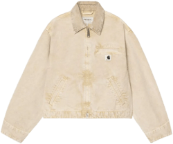 Carhartt Women's Natural Emery Organic-Cotton Zip-Up Denim Jacket