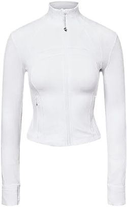 lululemon Women's White Nulu Define Cropped Stretch-Woven Jacket
