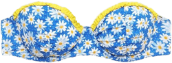 Frankie's Bikinis Women's Blue Bandeau Swim Top