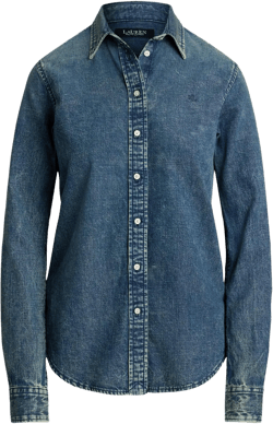 Ralph Lauren Women's Blue Classic-fit Denim Shirt