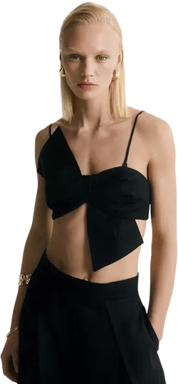 Women's Bow-Design Crop Top