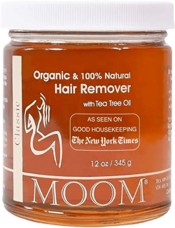 MOOM Organic Sugar Wax with Tea Tree Oil, 12 oz Jar, Hair Removal for Bikini, Brazilian, Face & Legs - Soft Wax for Sensitive Skin, Wax Beads Alternative For Women & Men (Strips & Sticks NOT Included) Tea Tree Oil Wax 12 Ounce (Pack of 1)