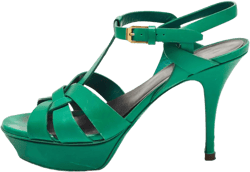 105mm leather platform sandals