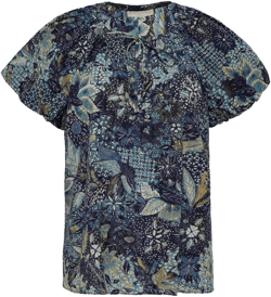 Issa floral-print puff-sleeve top