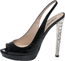 130mm crystal-embellished leather sandals