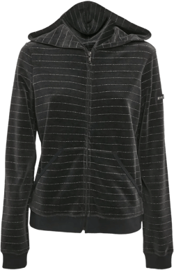 striped velvet hoodie