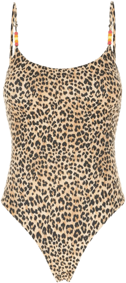 leopard-print swimsuit