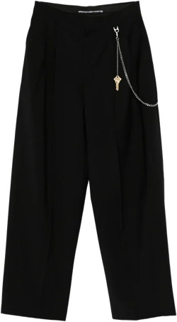 pleated key-chain trousers