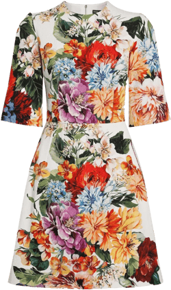 floral-print mini dress