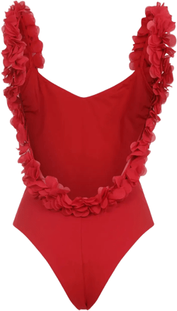 flower-embellished swimsuit