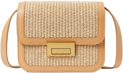 Desi Natural Straw Crossbody Bag