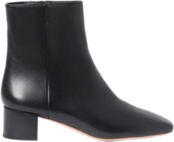 Ginny Black Leather Ankle Boot