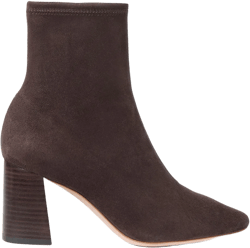 Elise Brown Leather Stretch Bootie