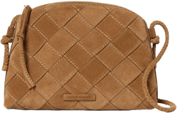 Mallory Toffee Woven Suede Crossbody
