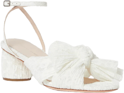 Dahlia White Lace Bow Heel