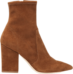 Isla Cacao Suede Slim Ankle Bootie