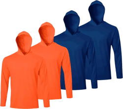 Long Sleeve Fishing Shirt for Men Quick Dry Lightweight Sun Protection Shirts with Hood Athletic Hoodie