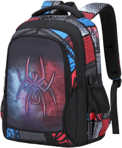 Lmwzh Backpack For Boys Kindergarten Preschool Elementary School Bags Kids Bookbag Waterproof Durable Spider（16Inch）