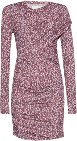 floral-print mini dress