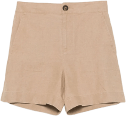 buttoned knee-length shorts