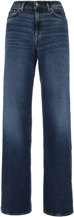 high-waisted jeans
