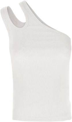 ribbed one-shoulder top