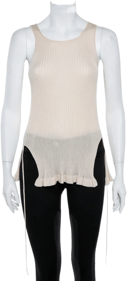 ribbed side-slit top