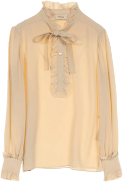 2010s frill ribbon blouse