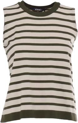 Geri striped sleeveless vest