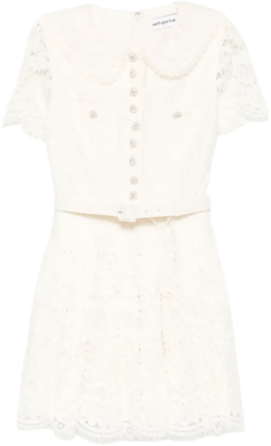 lace embellished collar dress