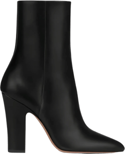 leather block-heel boots