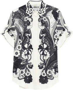 floral-print short-sleeve shirt