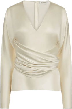 draped V-neck top