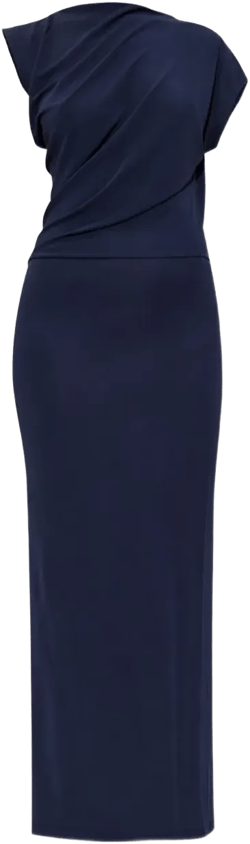 Jona draped short-sleeve maxi dress