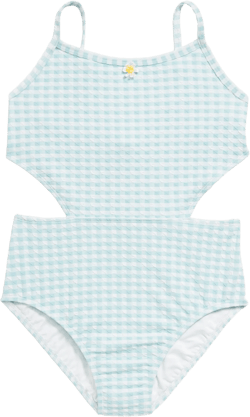 Textured Jacquard Side-Cutout One-Piece Swimsuit for Girls | Old Navy
