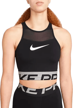 Nike Women's Pro Dri-Fit Cropped Training Tank Top (as1, Alpha, m, Regular, Regular, Black)