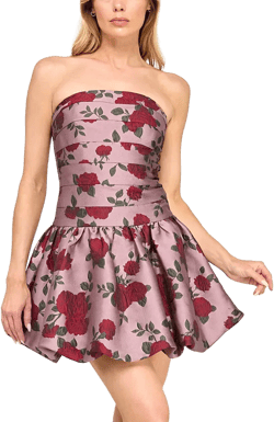 Juniors' Jacquard Fit & Flare Dress