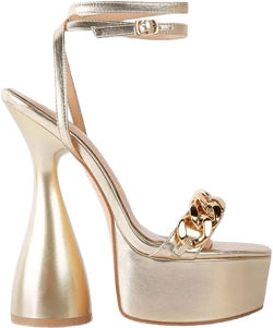 Big Bash Metallic High Platform Chunky Sandals