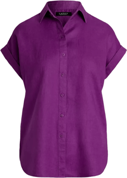 Dolman-Sleeve 100% Linen Shirt
